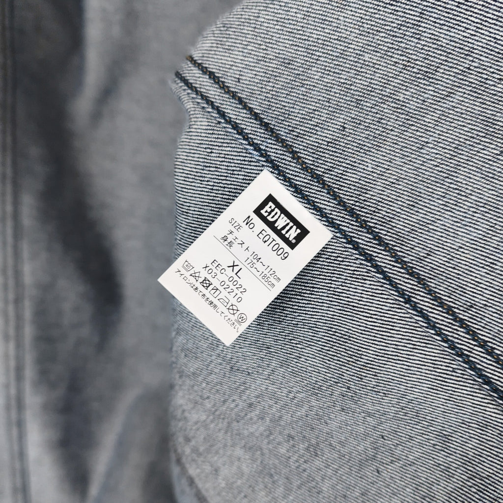 EDWIN Japan Men's Dark Blue Cropped Trucker Jacket