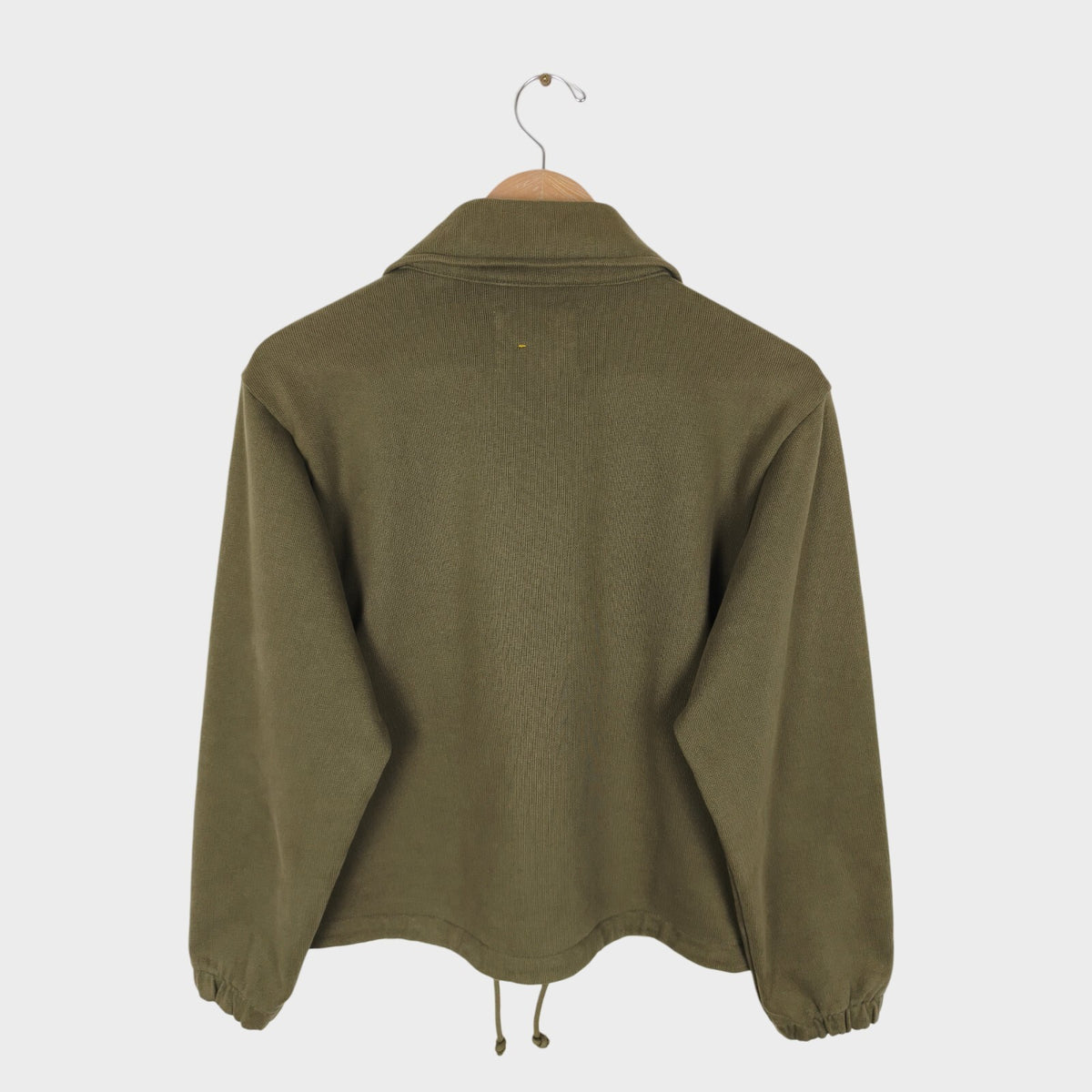 MHL MARGARET HOWELL Women's Olive Green Dry Loopback Jersey Track Sweatshirt