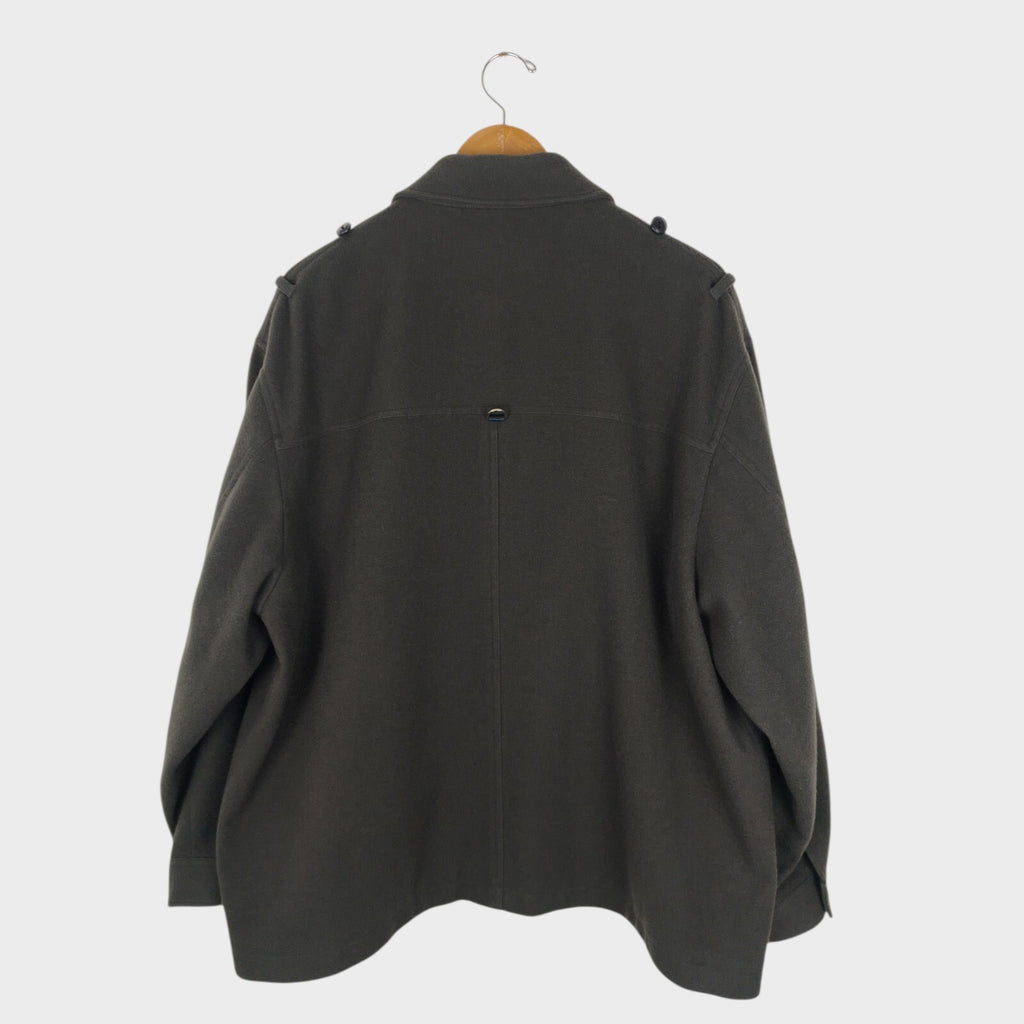 MAISON SPECIAL Japan Men's Grey 100% Wool Military Utility Jacket