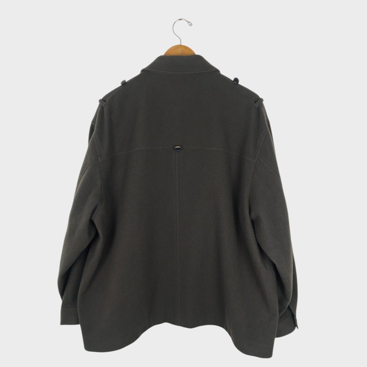 MAISON SPECIAL Japan Men's Grey 100% Wool Military Utility Jacket