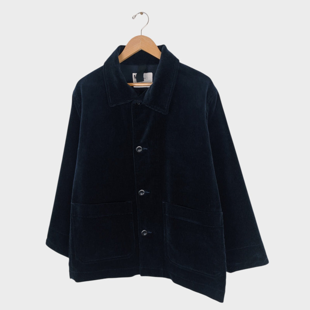 MHL MARGARET HOWELL Men's Navy Blue Heavyweight Corduroy Chore Jacket