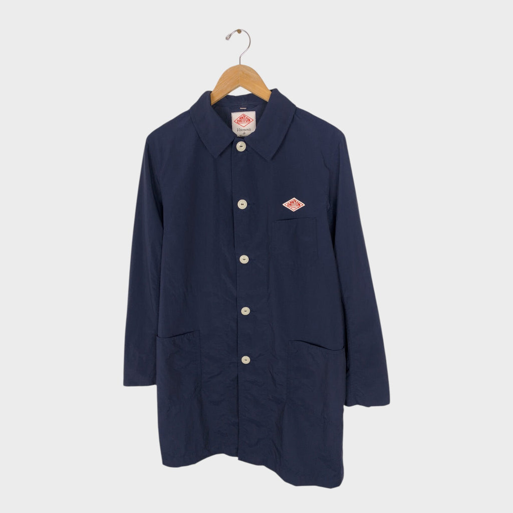 DANTON x BEAMS Men's Made in Japan Navy Blue Nylon Coat Jacket