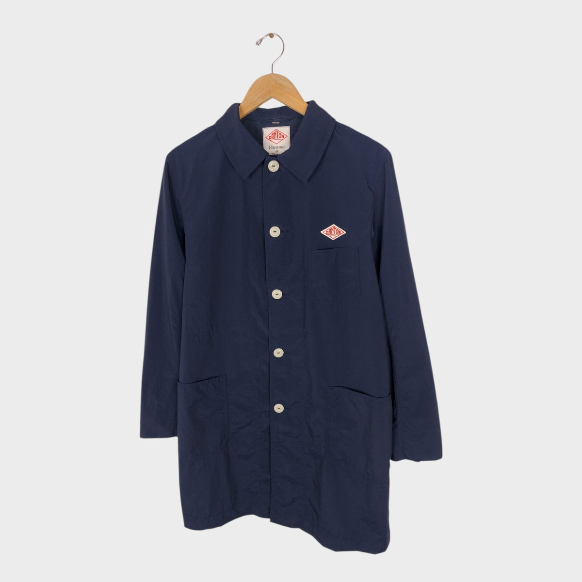 DANTON x BEAMS Men's Made in Japan Navy Blue Nylon Coat Jacket