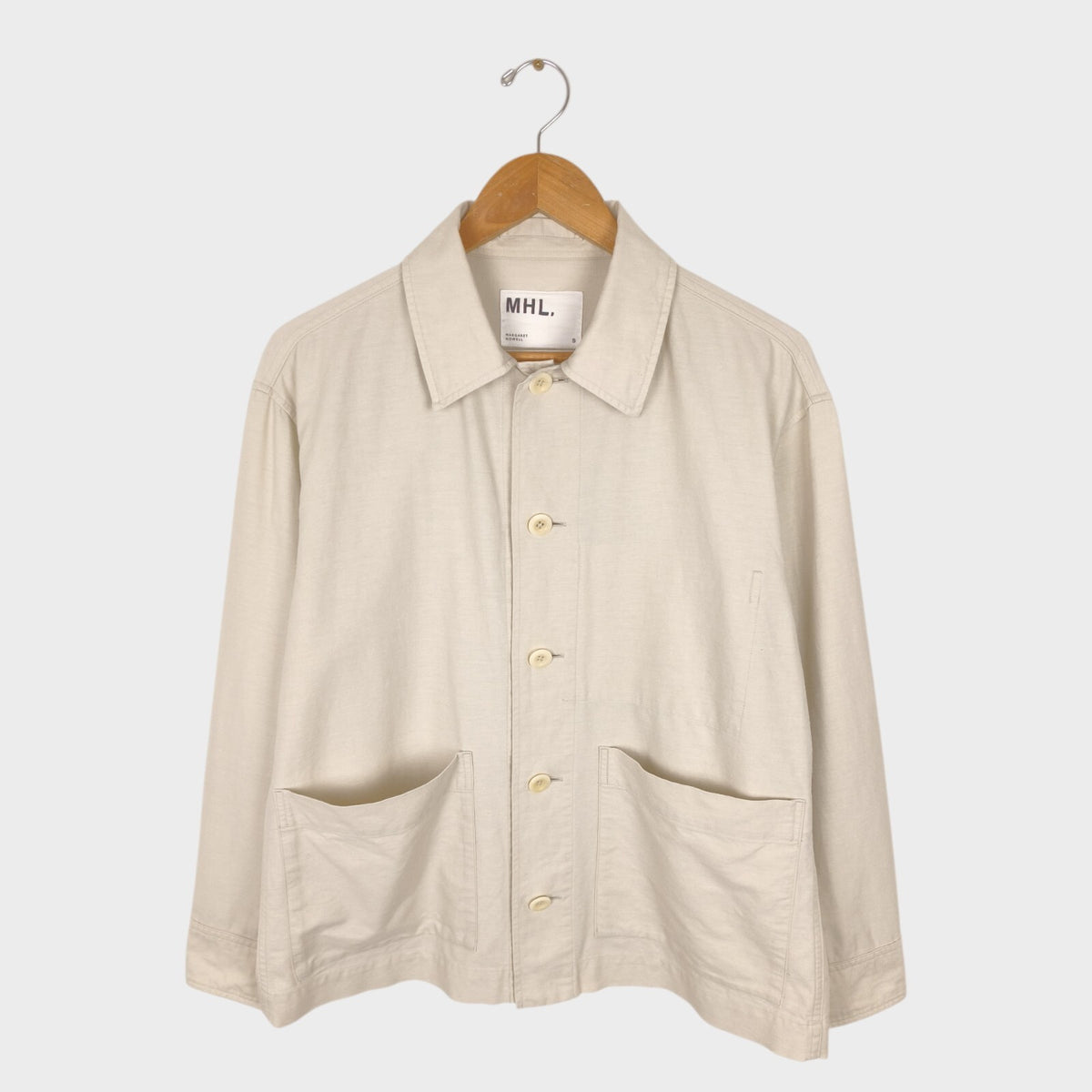 MHL MARGARET HOWELL Men's Off-White Cotton Blend Cotton Overshirt