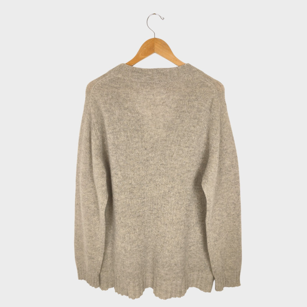 MHL MARGARET HOWELL Men's Oatmeal 100% Wool Knit Cardigan