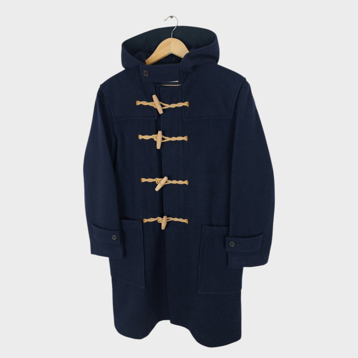 MHL MARGARET HOWELL Men's Navy Heavyweight 100% Wool Duffle Coat