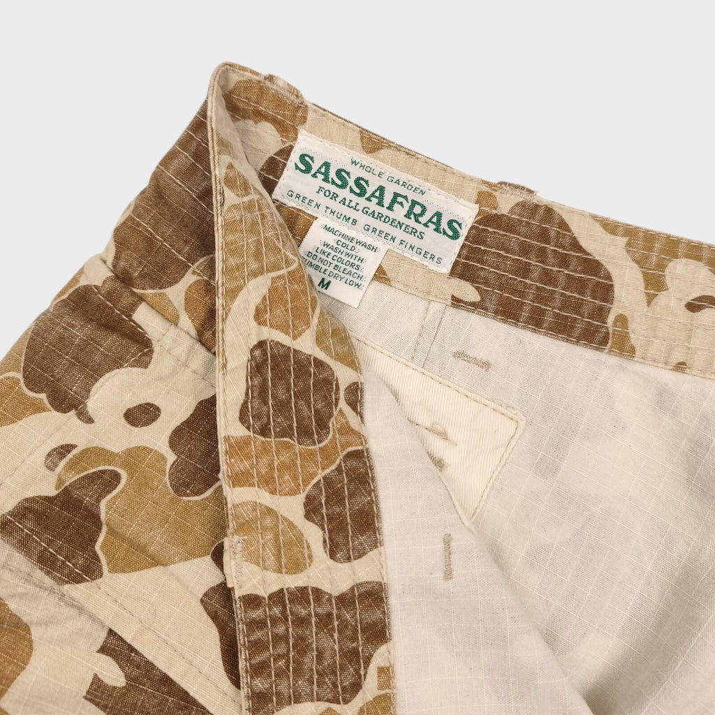 SASSAFRAS Men's Made in Japan Fall Leaf Camo Ripstop Cargo Shorts