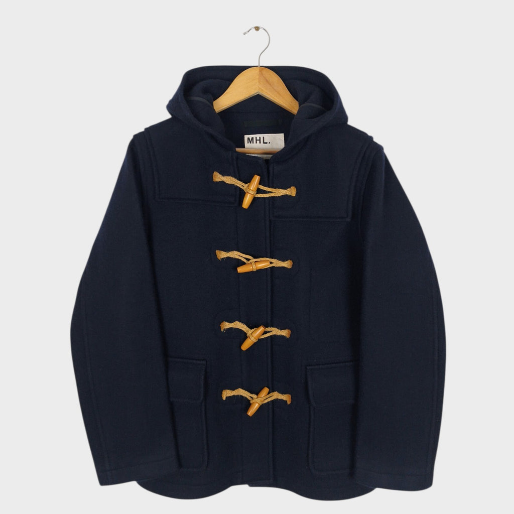 MHL MARGARET HOWELL Men's Navy Heavyweight Wool Blend Duffle Coat