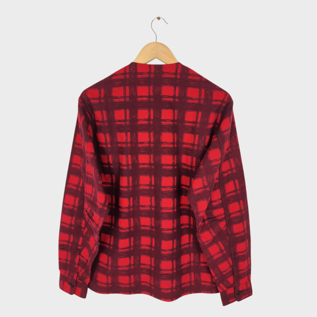 SASSAFRAS Men's Made in Japan Red Check Gardenia Hunter Flannel Jacket