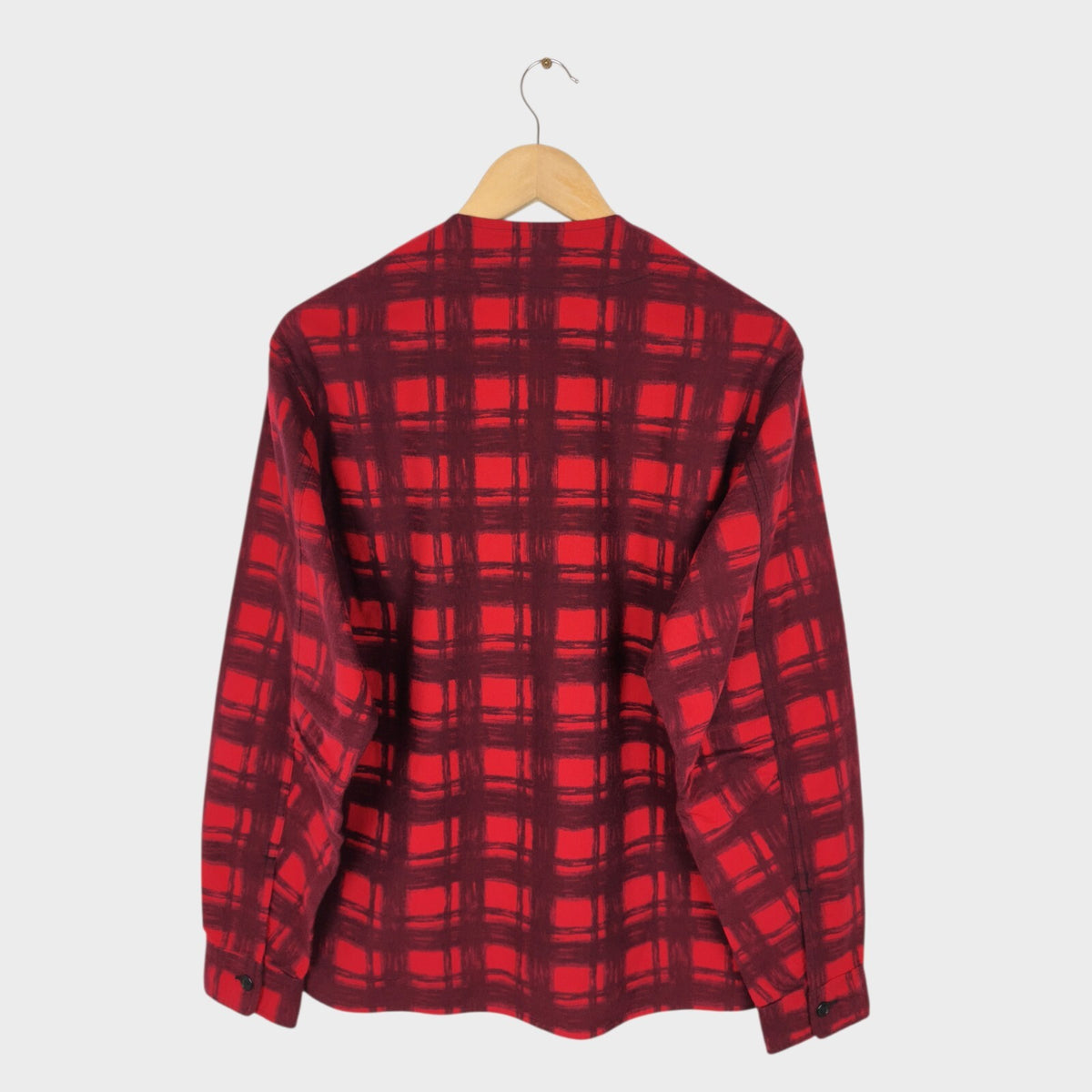 SASSAFRAS Men's Made in Japan Red Check Gardenia Hunter Flannel Jacket