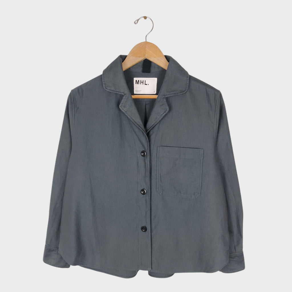 MHL MARGARET HOWELL Women's Grey Cotton Overshirt Jacket