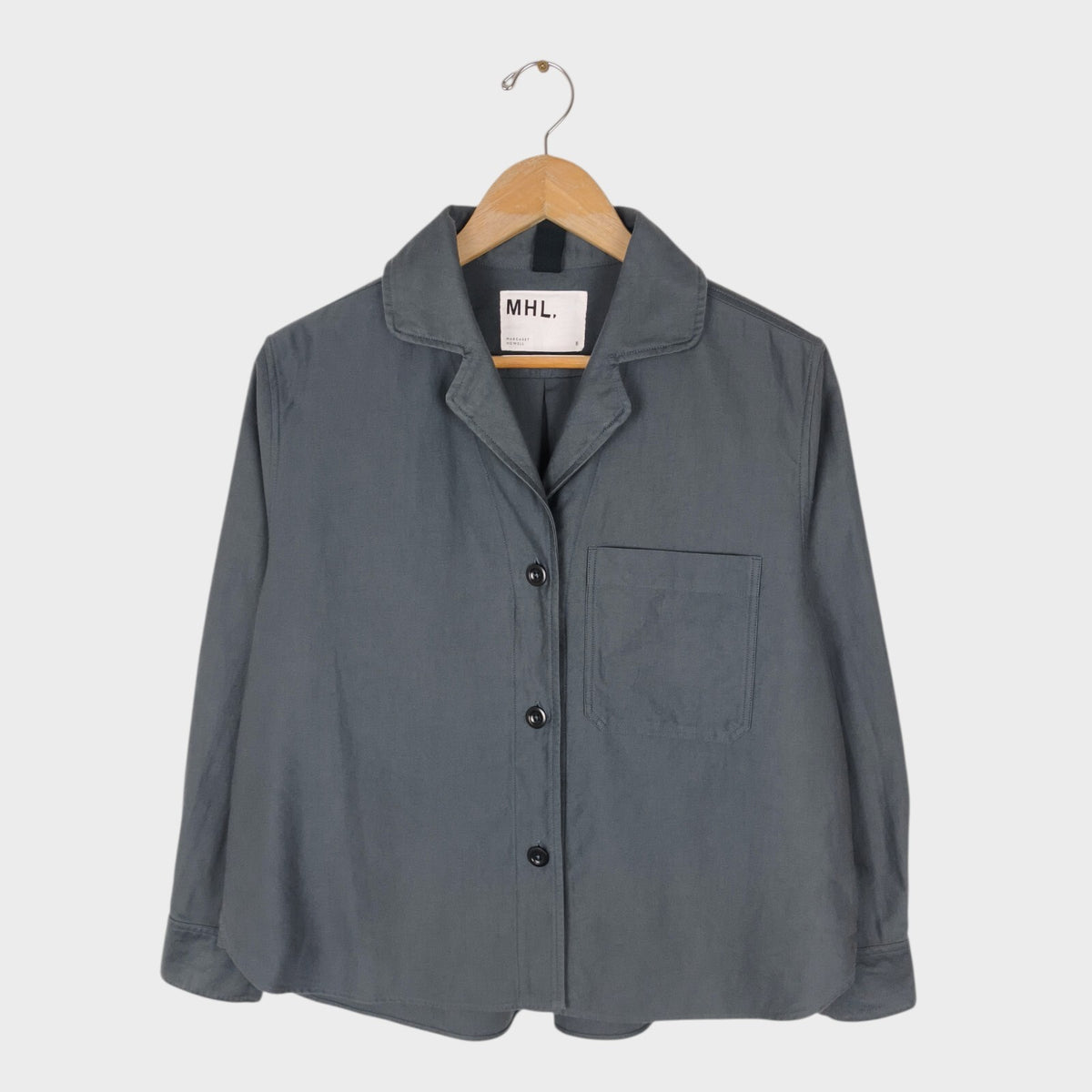MHL MARGARET HOWELL Women's Grey Cotton Overshirt Jacket