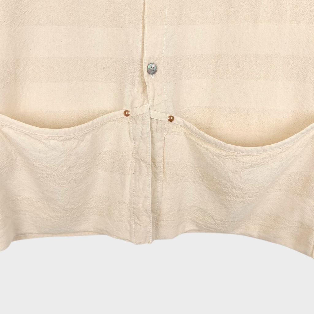 TENDER CO. Men's Made in England Cream 50/50 Cotton Wool Type 440 Overshirt