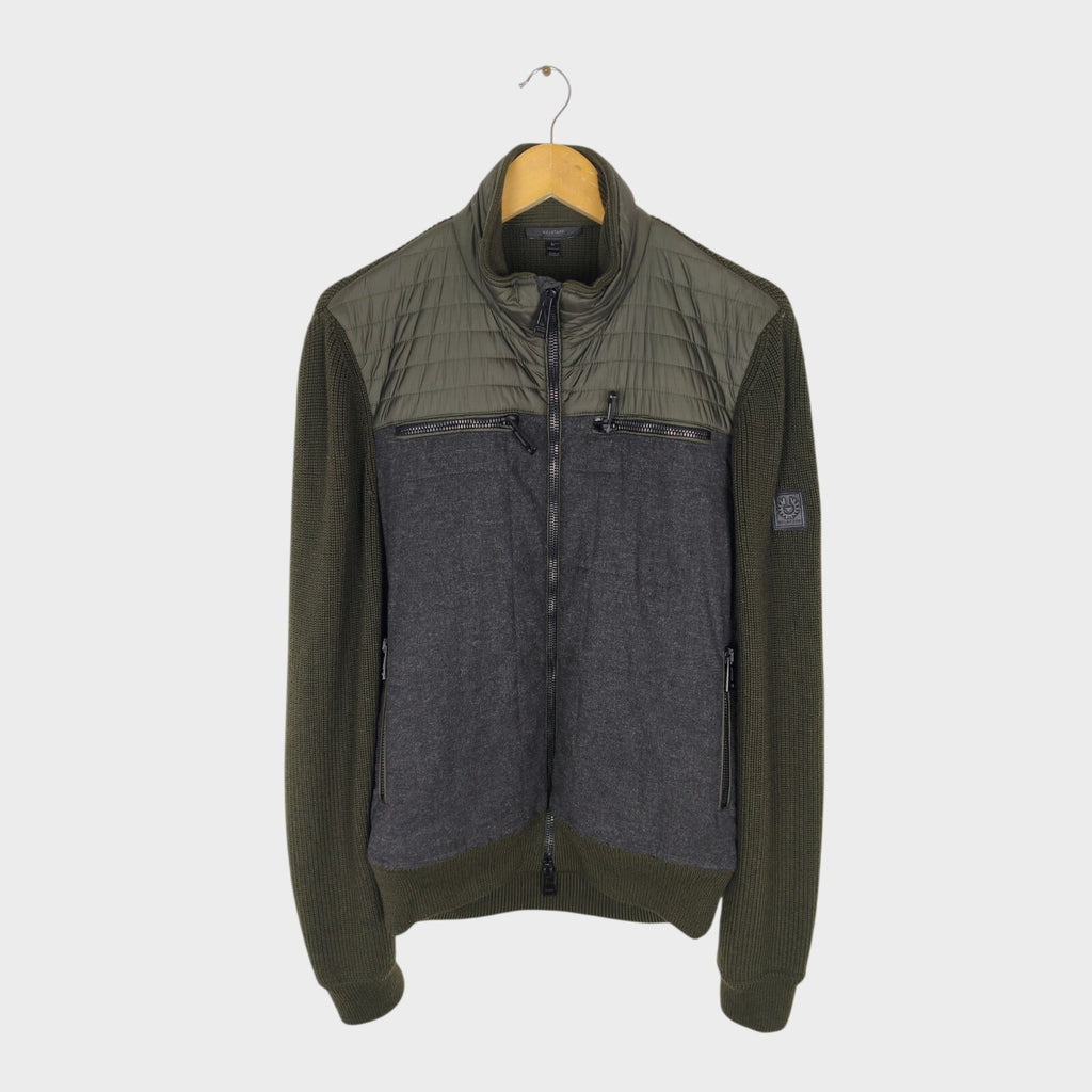 BELSTAFF Men's Khaki/Grey Heavyweight Wool Hybrid Jacket