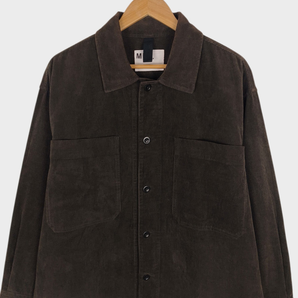 MHL MARGARET HOWELL Men's Dark Brown Corduroy Overshirt