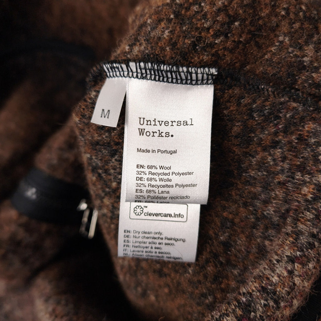 UNIVERSAL WORKS Men's Brown Ombre Wool Fleece Zip Liner Jacket