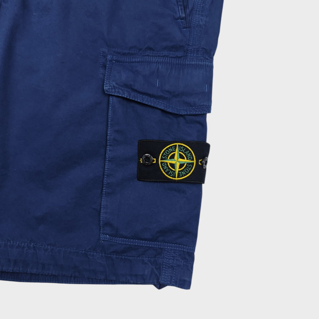 STONE ISLAND Men's Blue Garment Dyed Type SL Cargo Shorts