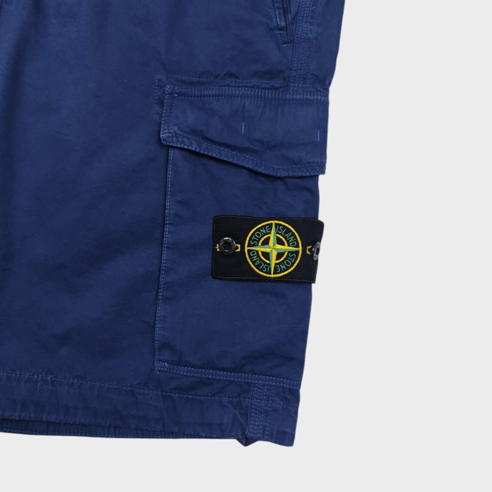 STONE ISLAND Men's Blue Garment Dyed Type SL Cargo Shorts