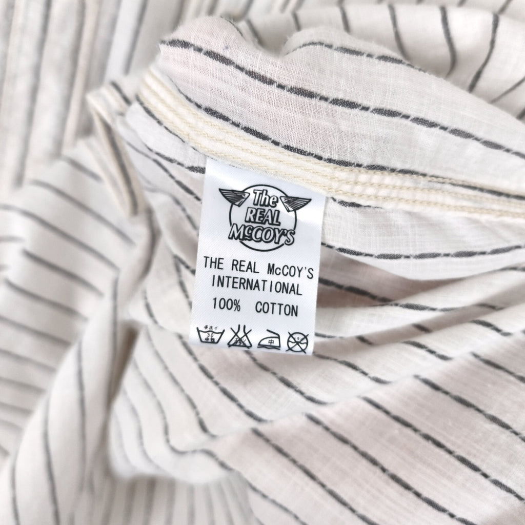THE REAL MCCOY'S Men's Made in Japan Double Diamond Striped Cotton Shirt