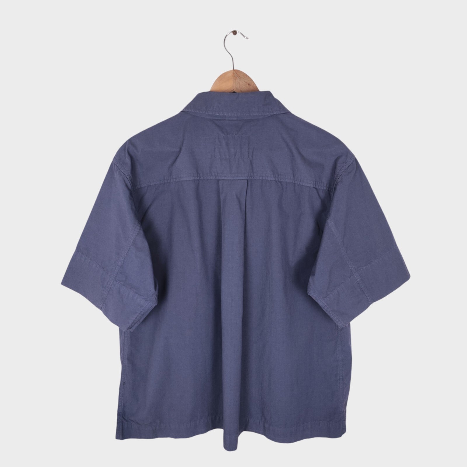 MHL MARGARET HOWELL Men's Blue Cotton Boxy Fit Pullover Shirt