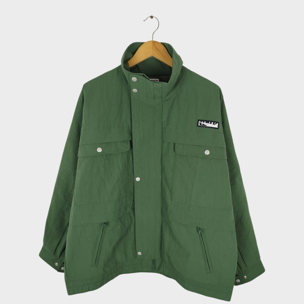 CAV EMPT Men's Made in Japan Green Nylon Flap Sleeve Parka Jacket