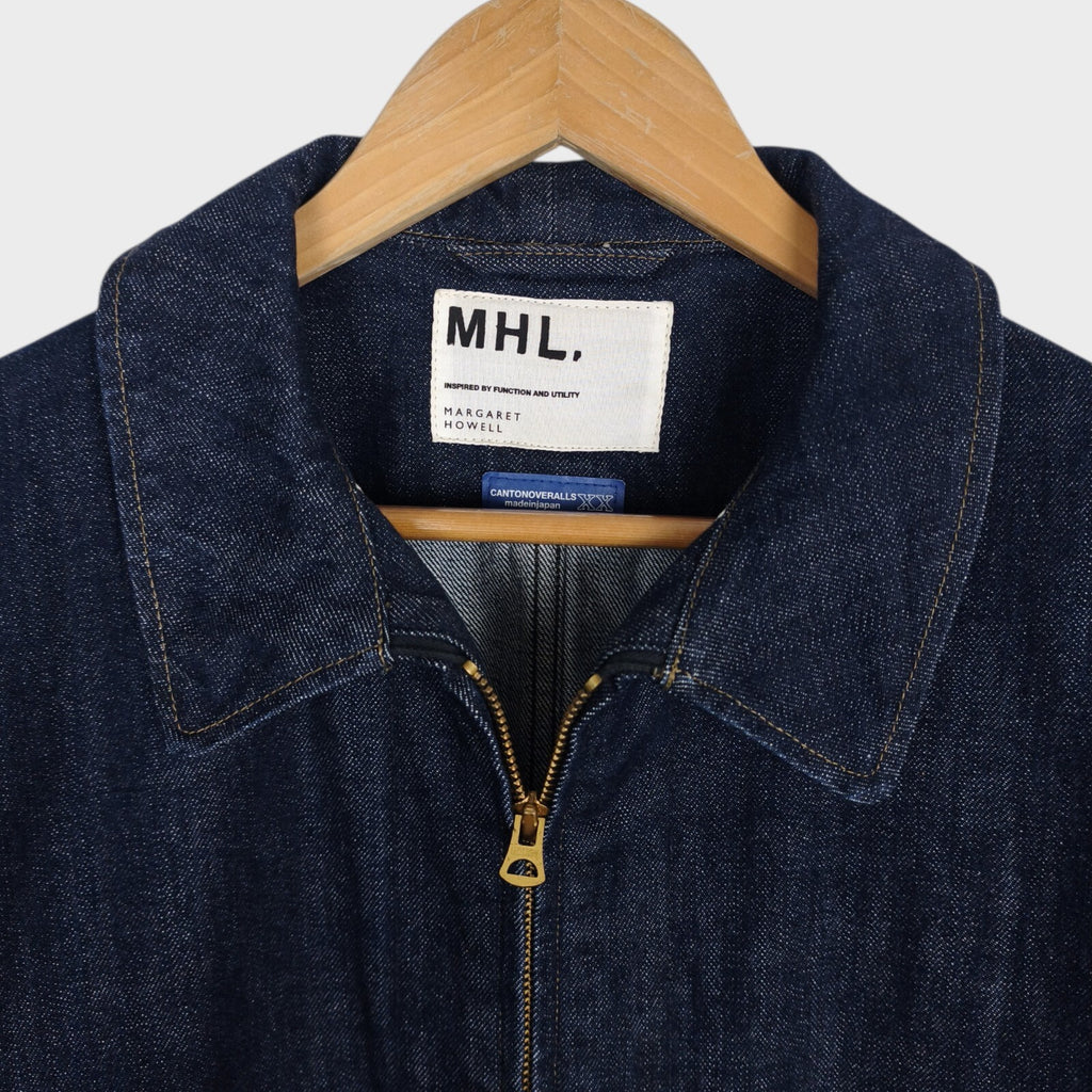 MHL MARGARET HOWELL Men's Canton Overalls Made in Japan Blue Denim Jacket