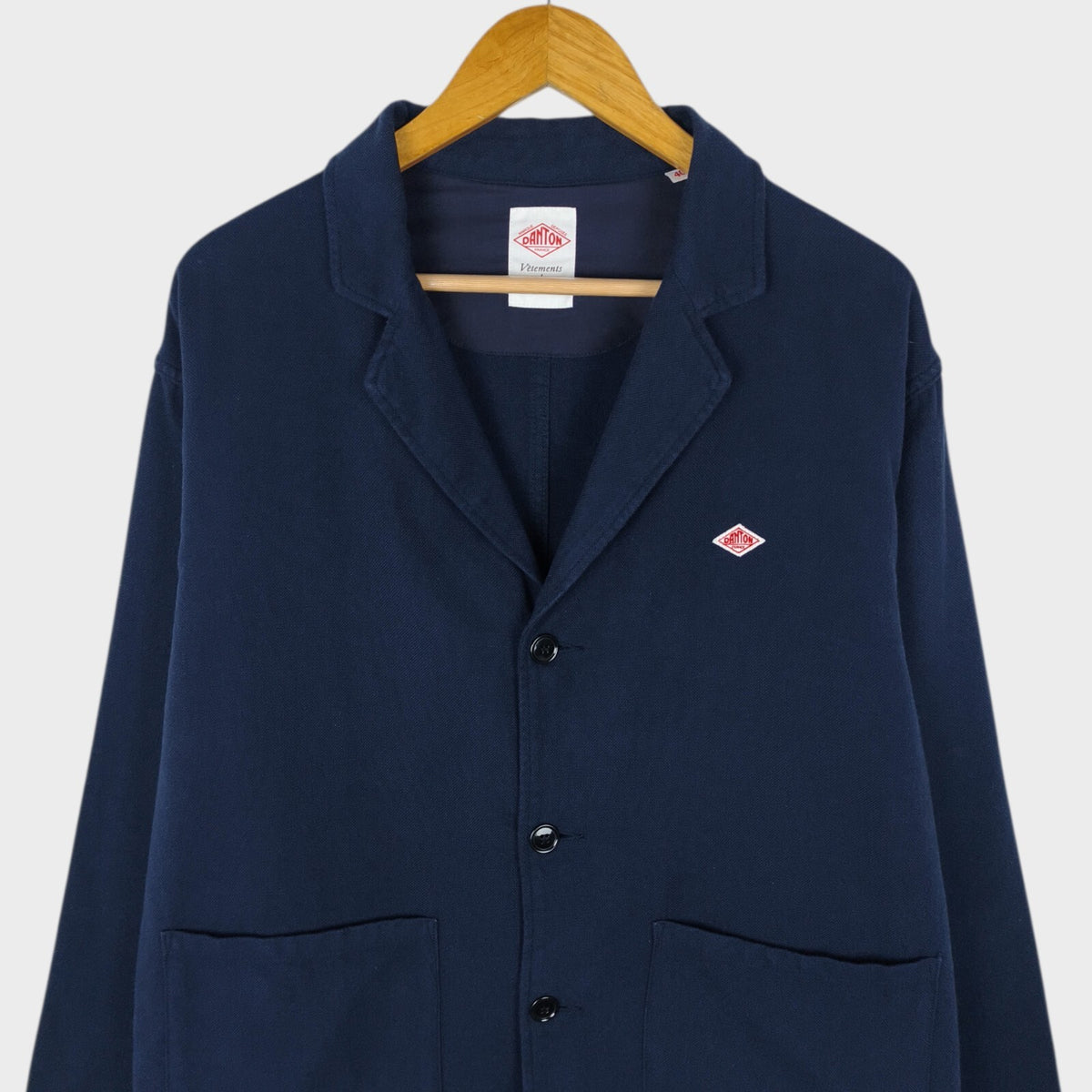 DANTON Men's Navy Blue Made in Japan 100% Cotton Chore Jacket