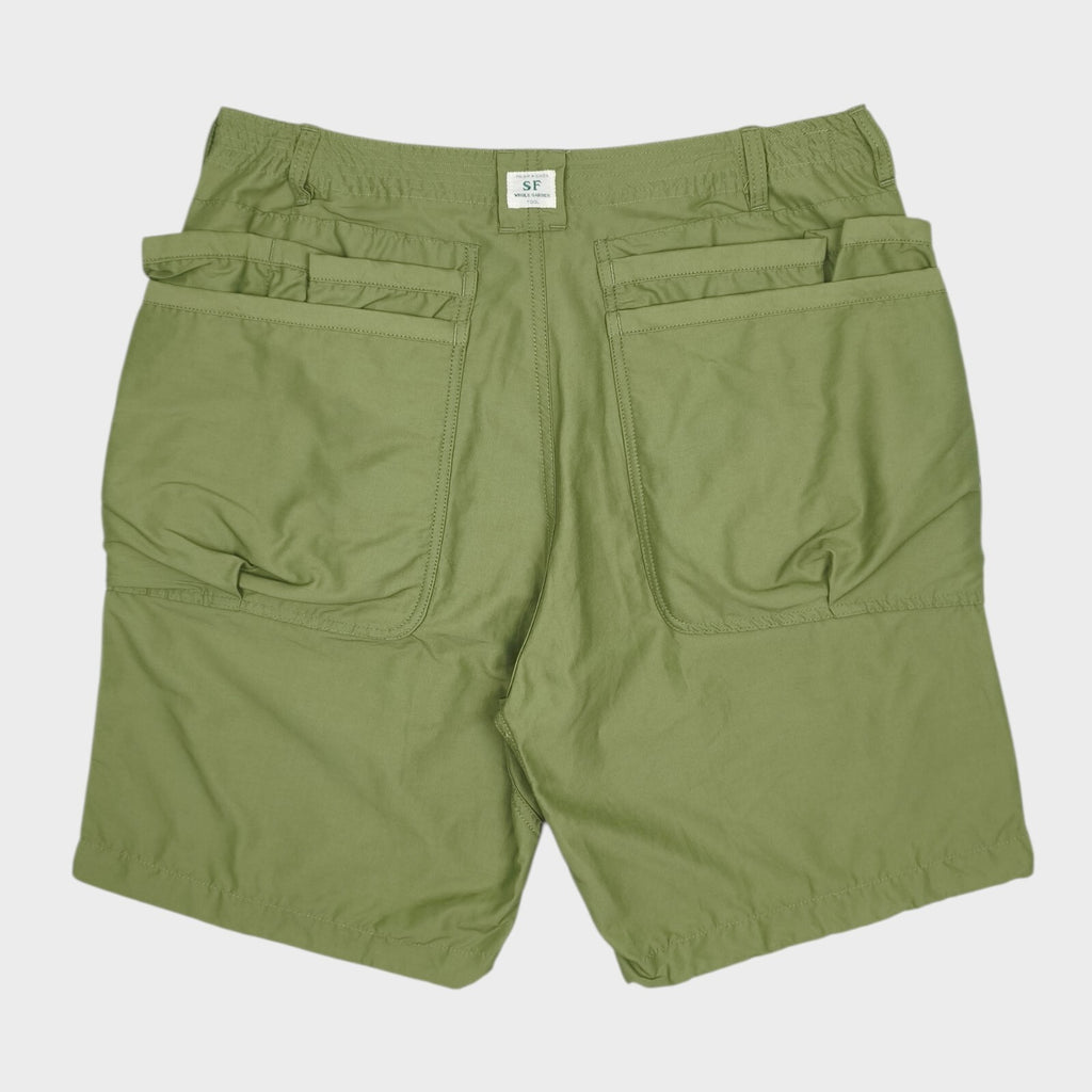 SASSAFRAS Men's Made in Japan Green Overgrown Hiker Cargo Shorts
