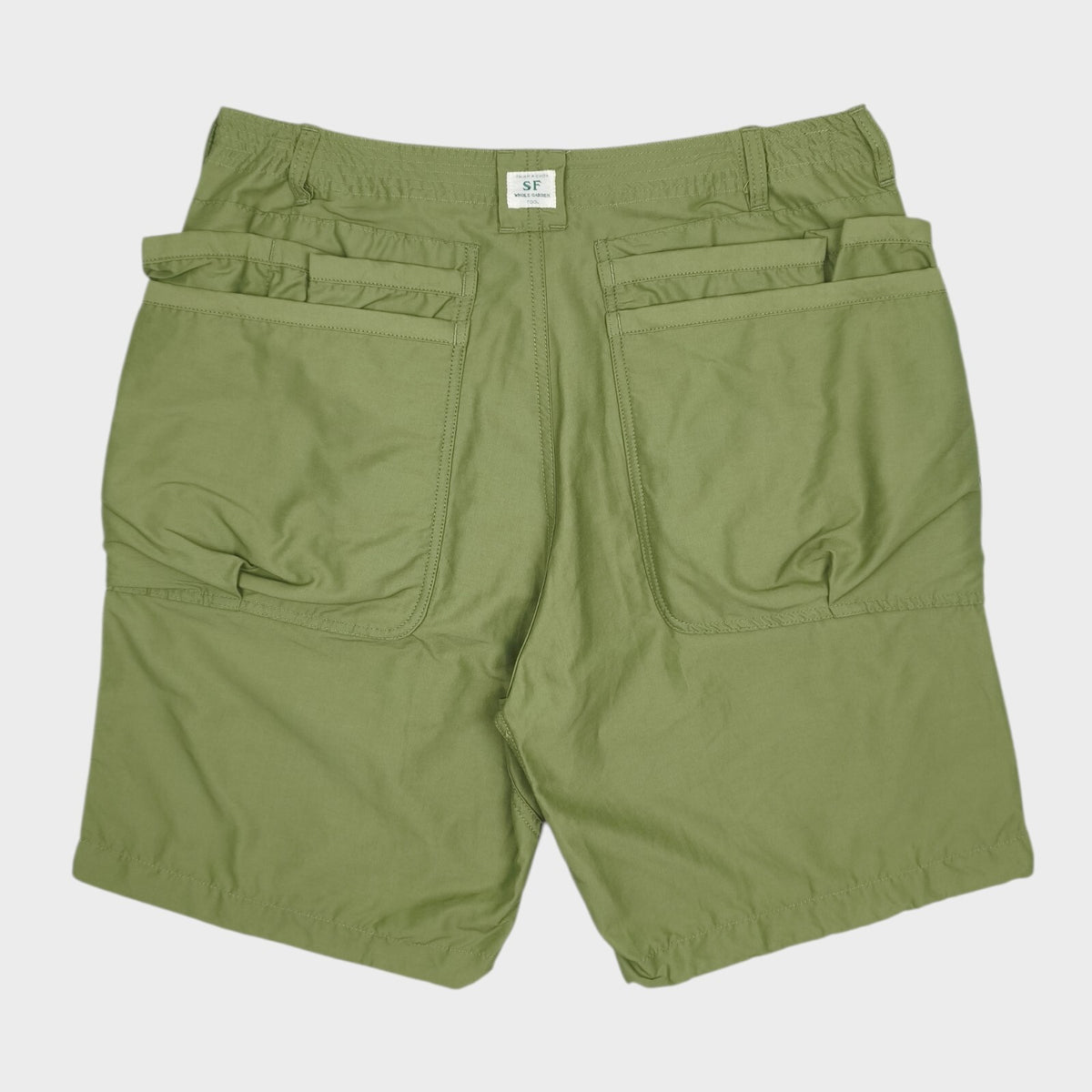 SASSAFRAS Men's Made in Japan Green Overgrown Hiker Cargo Shorts