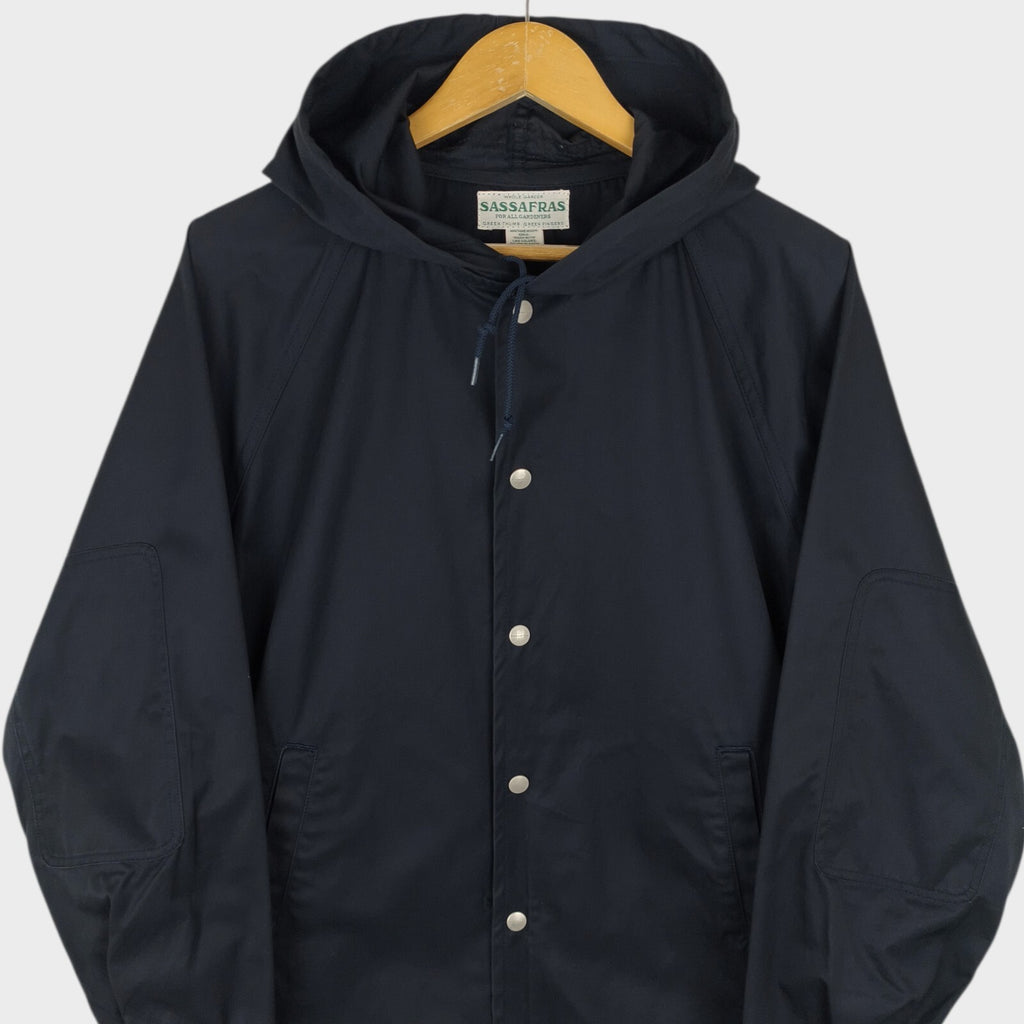 SASSAFRAS Men's Made in Japan Navy 100% Cotton Bud Breaker Jacket