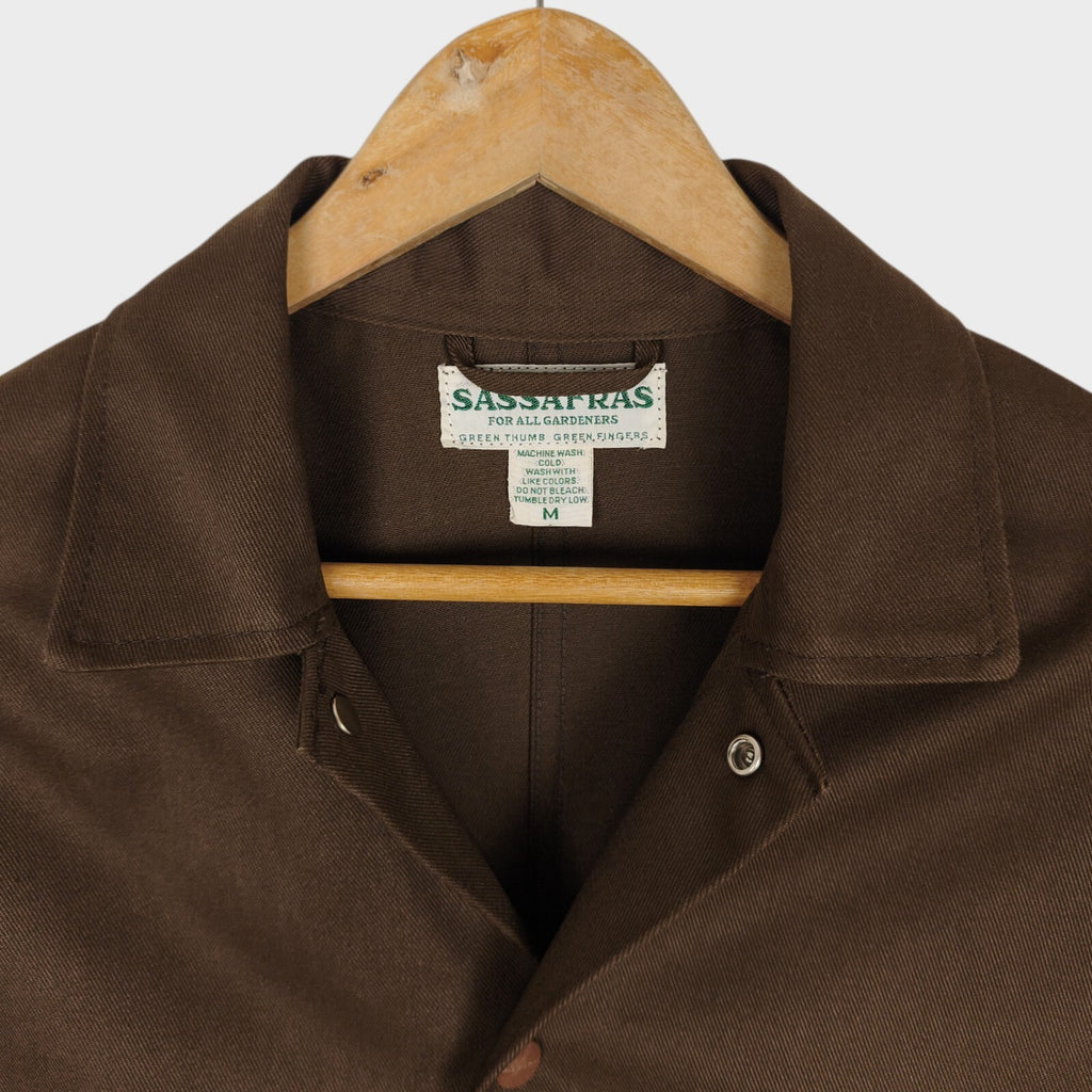 SASSAFRAS Men's Made in Japan Brown Transplant Chore Jacket