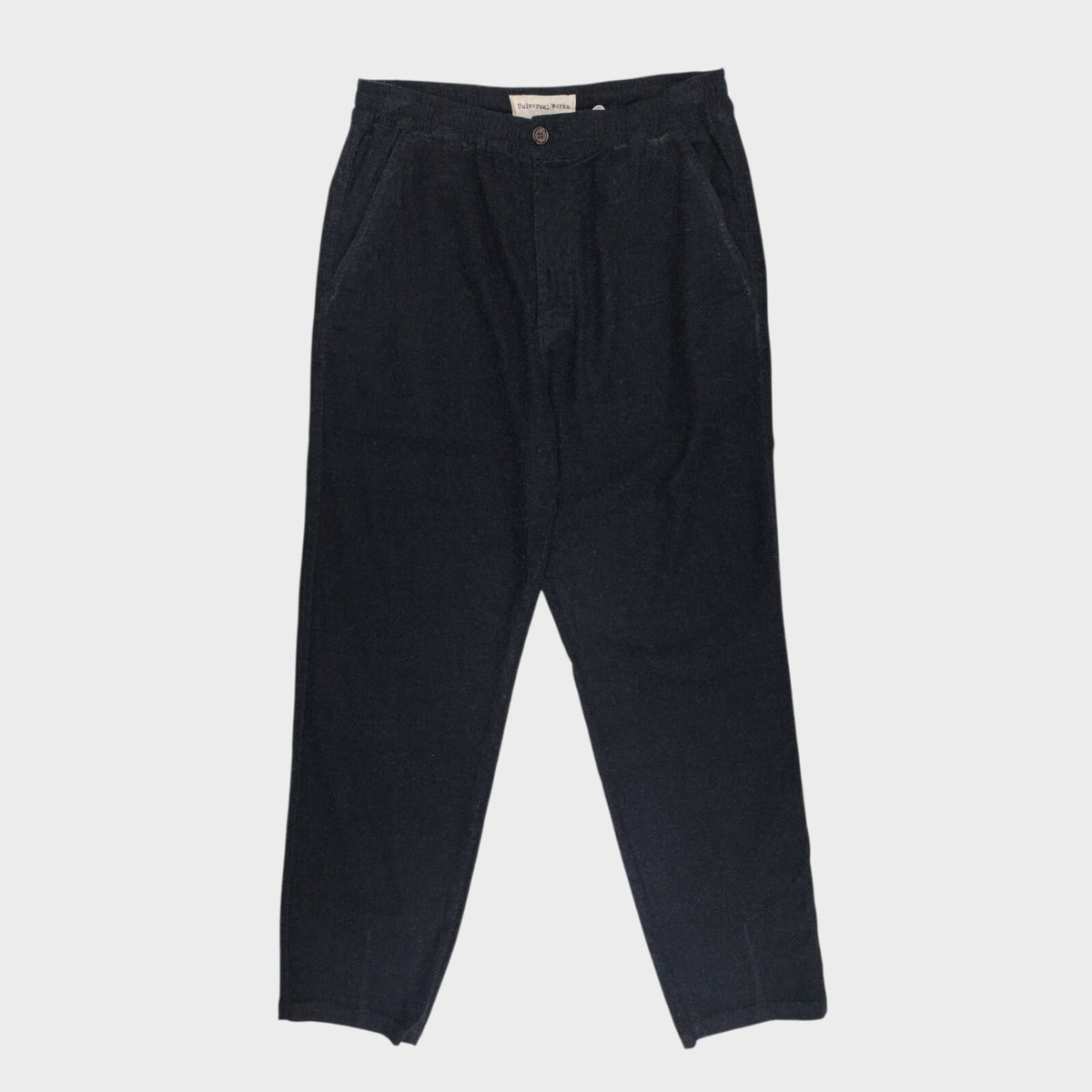 UNIVERSAL WORKS Men's Charcoal Soft Flannel Elasticated Loose Fit Trousers