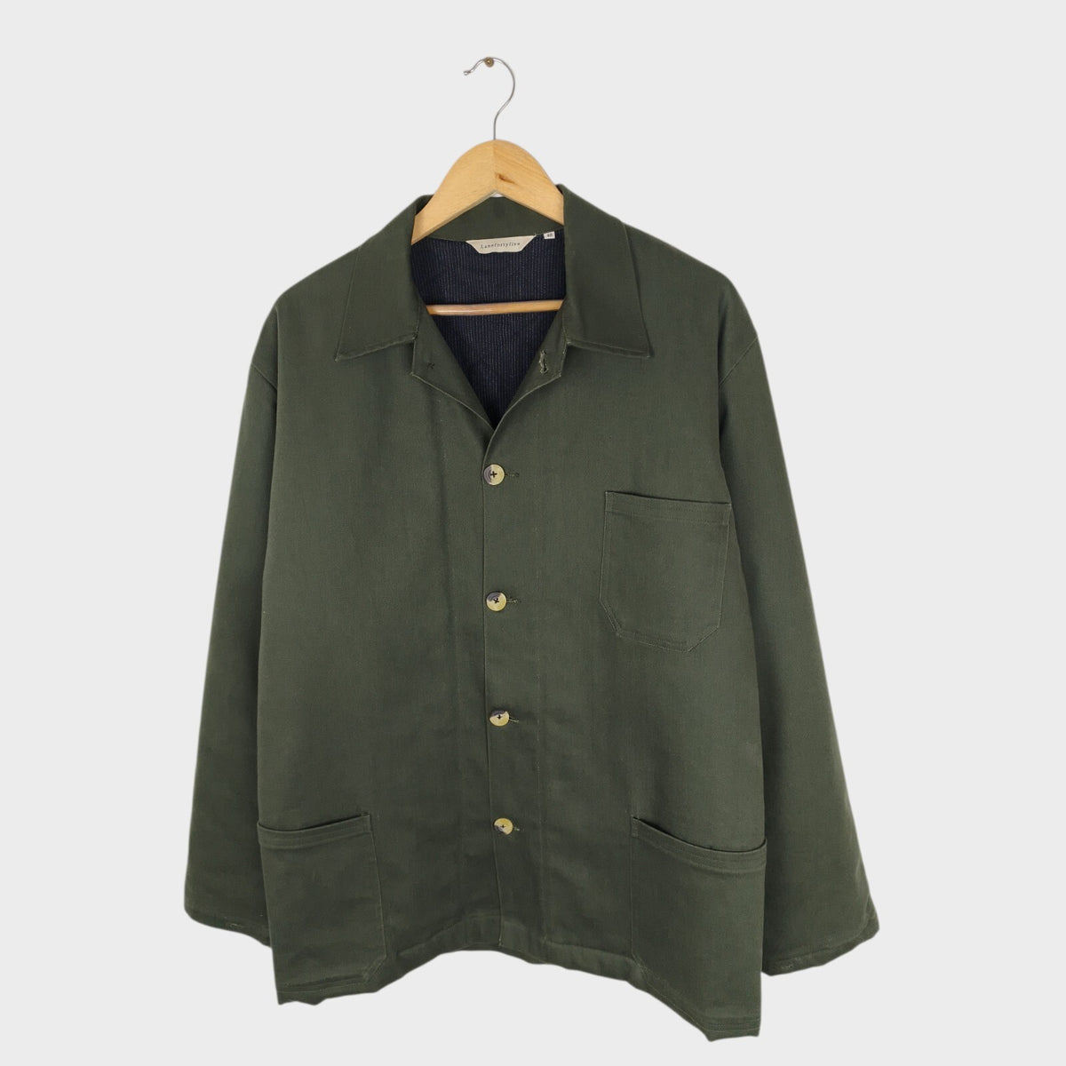 LANEFORTYFIVE Men's Made in England Dark Green Padded Chore Jacket