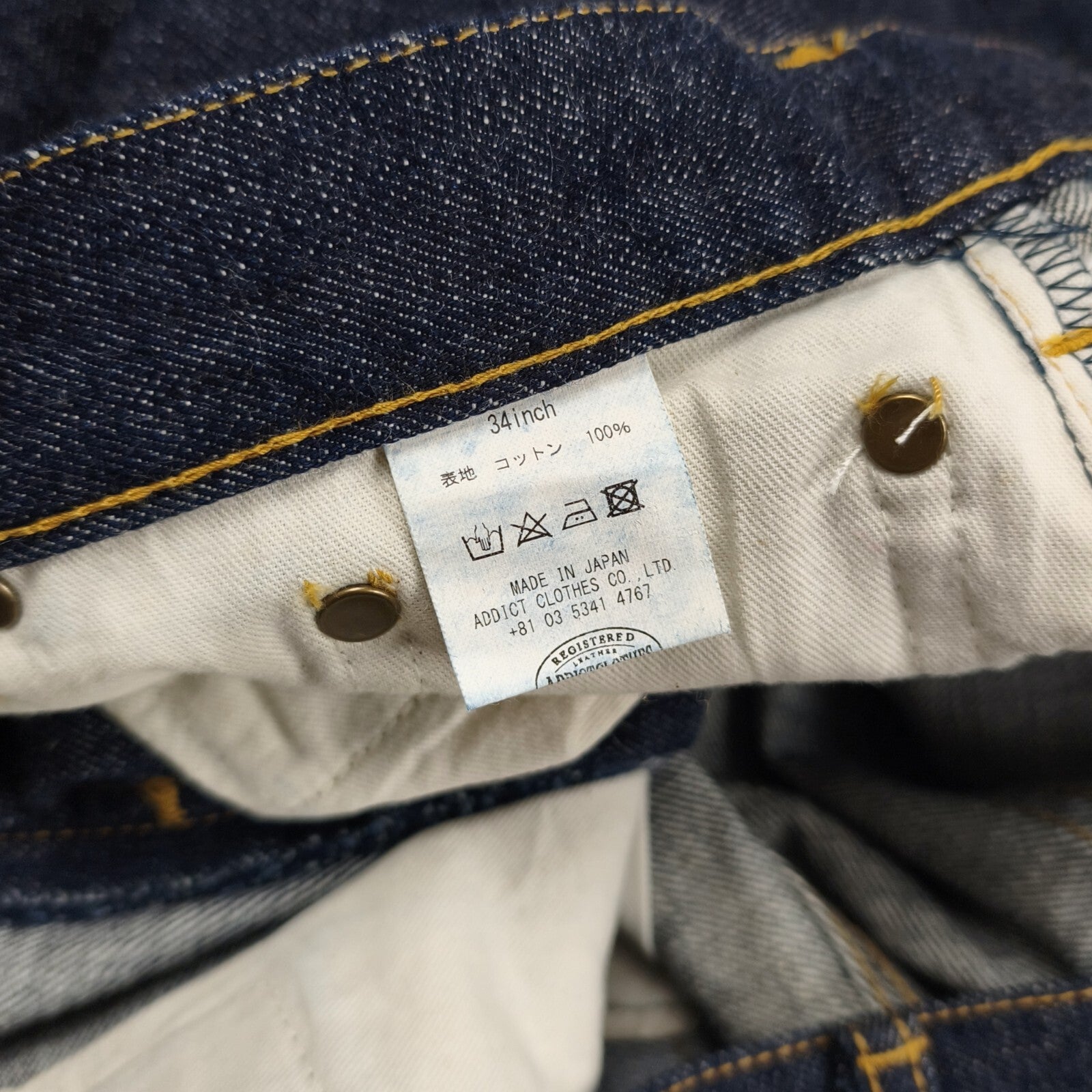 ADDICT CLOTHES Men's Made in Japan Selvedge Denim Jeans