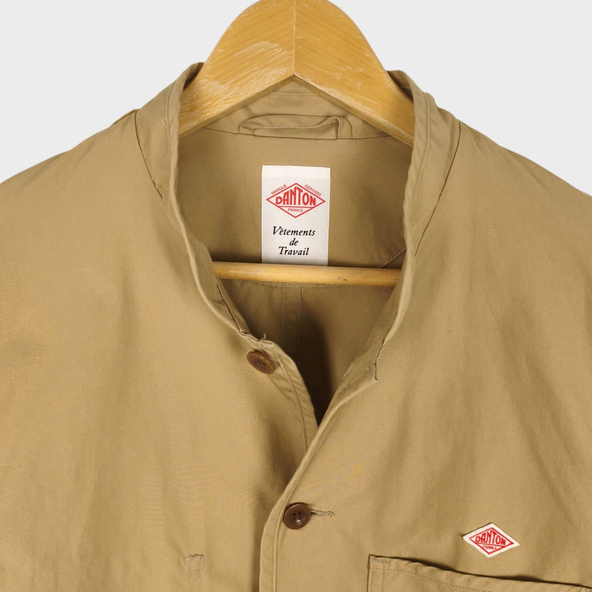 DANTON Men's Beige Made in Japan 100% Cotton Chore Jacket