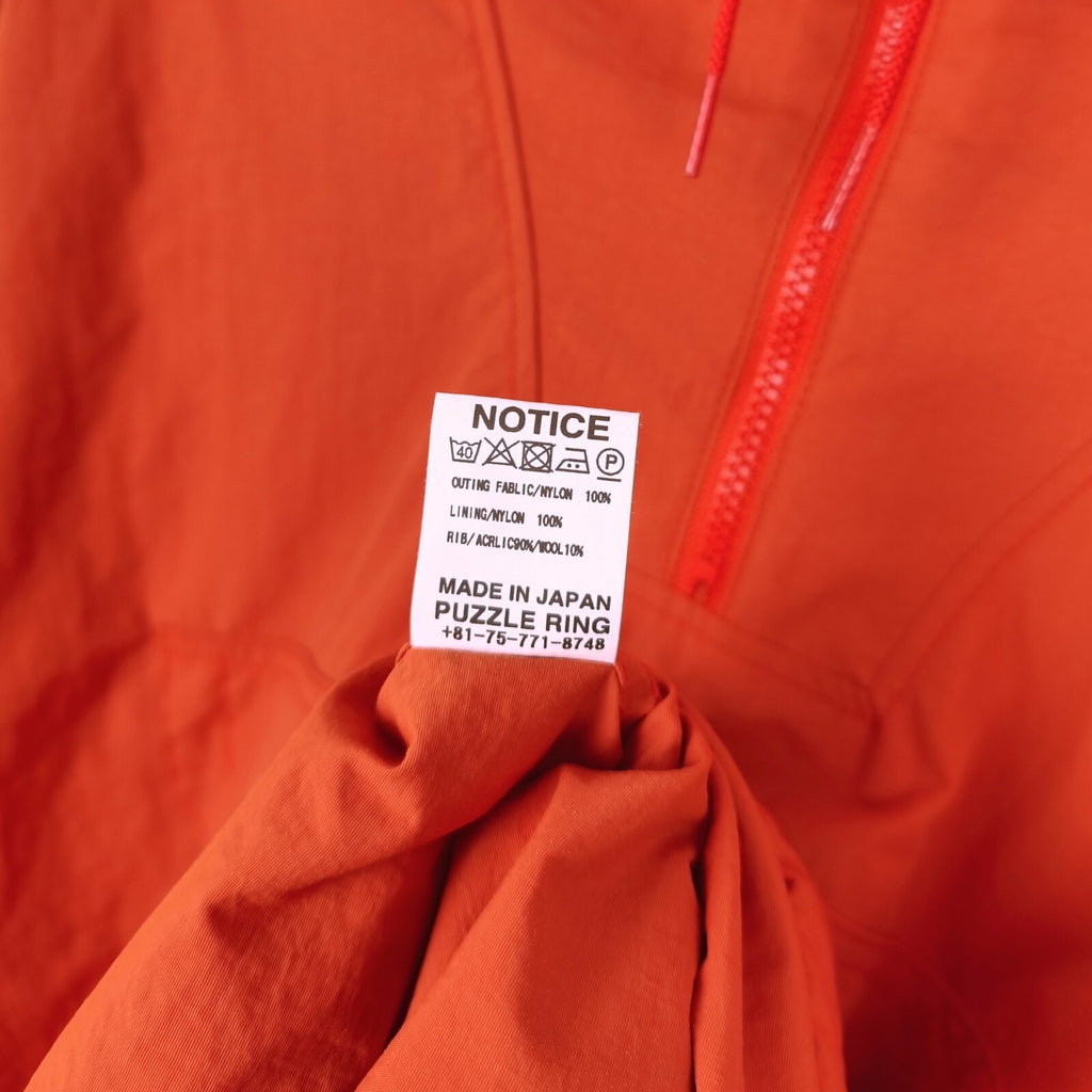 SASSAFRAS Men's Made in Japan Orange Digs Crew Armor Shell Bud Smock Jacket