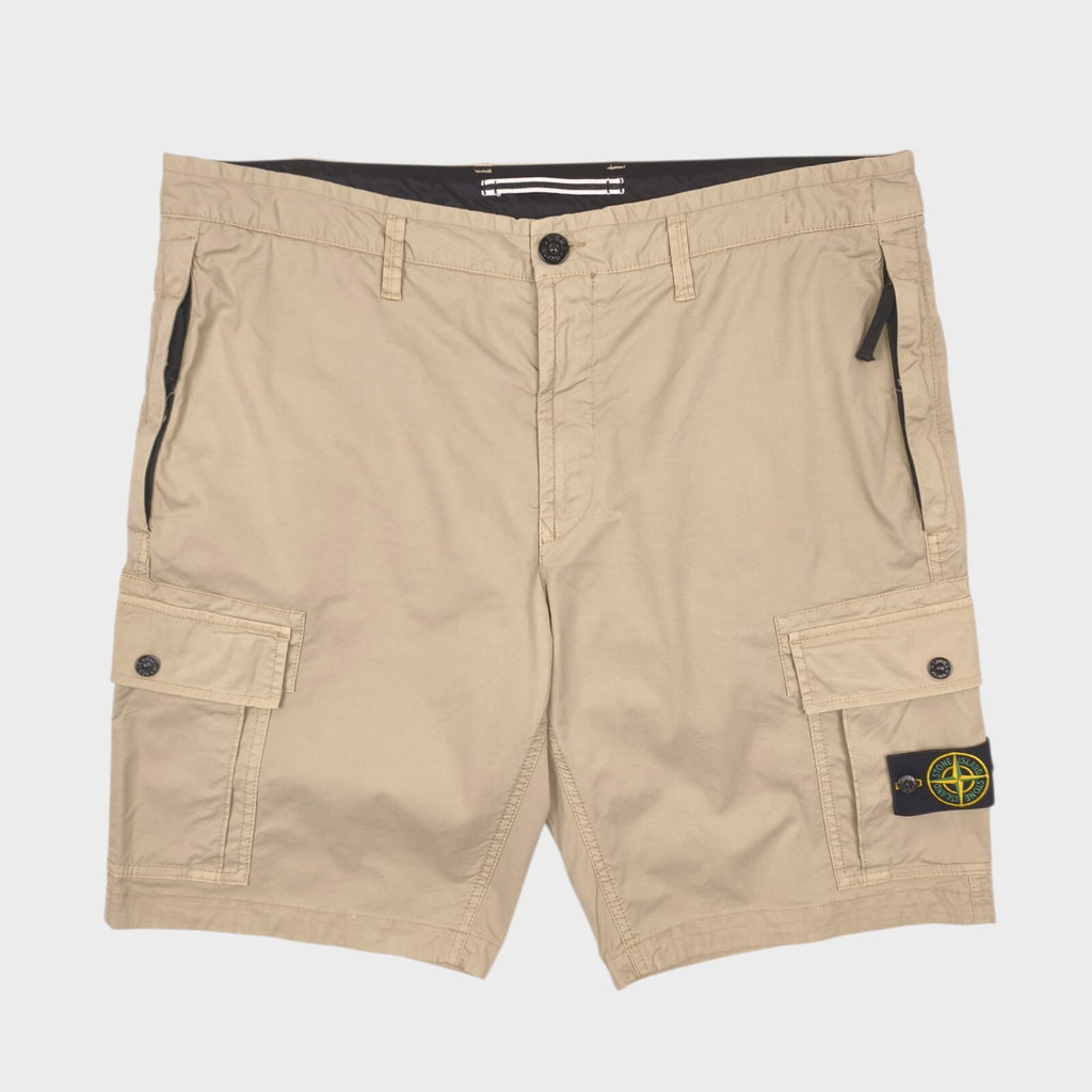 STONE ISLAND Men's Beige Garment Dyed Type SL Cargo Shorts