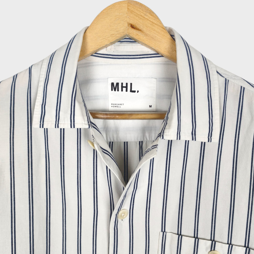 MHL MARGARET HOWELL Men's Striped Cotton Linen Shirt