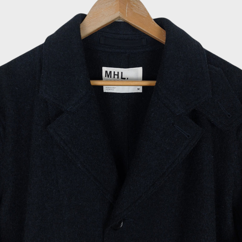 MHL MARGARET HOWELLL Men's Dark Navy Heavyweight 100% Wool Coat