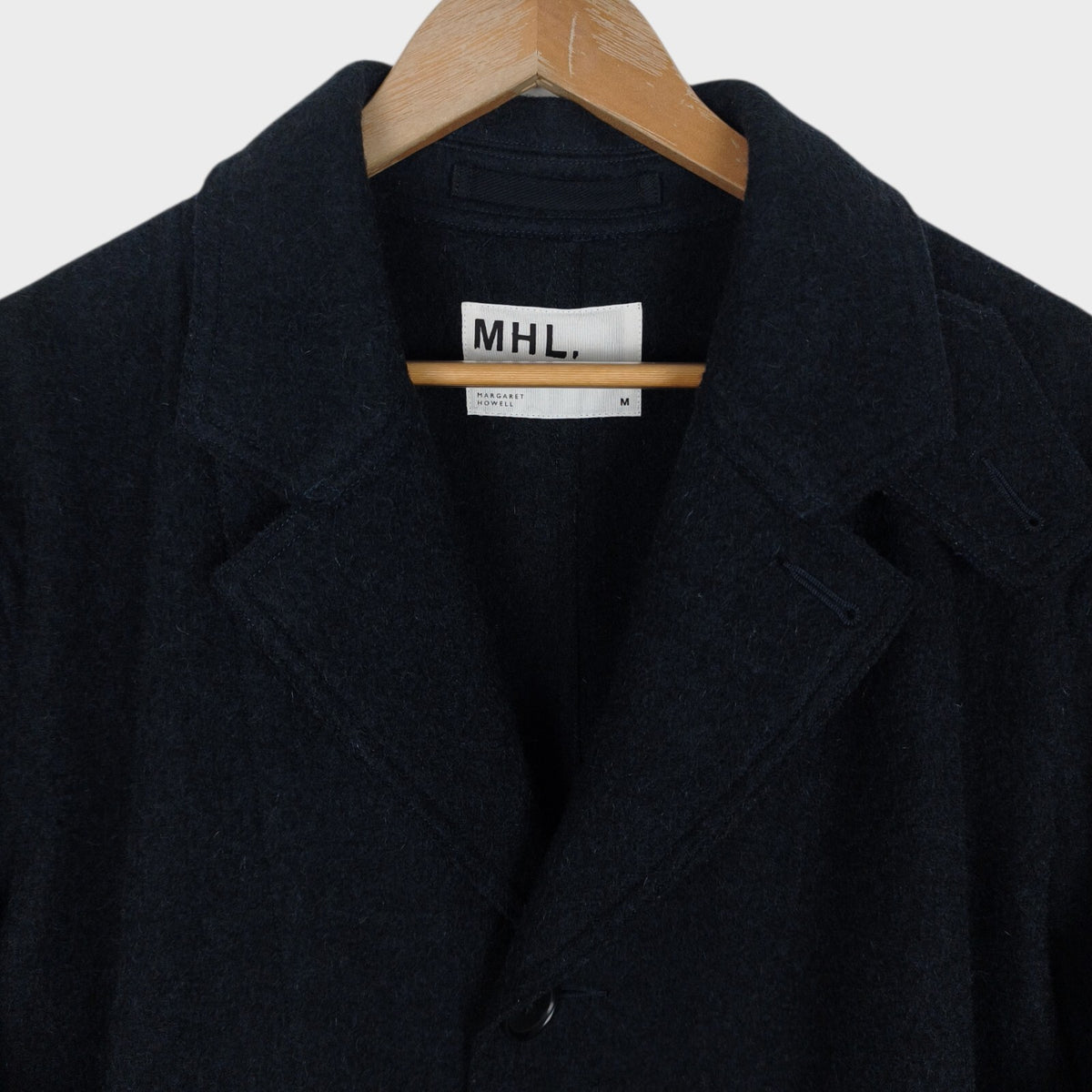 MHL MARGARET HOWELLL Men's Dark Navy Heavyweight 100% Wool Coat