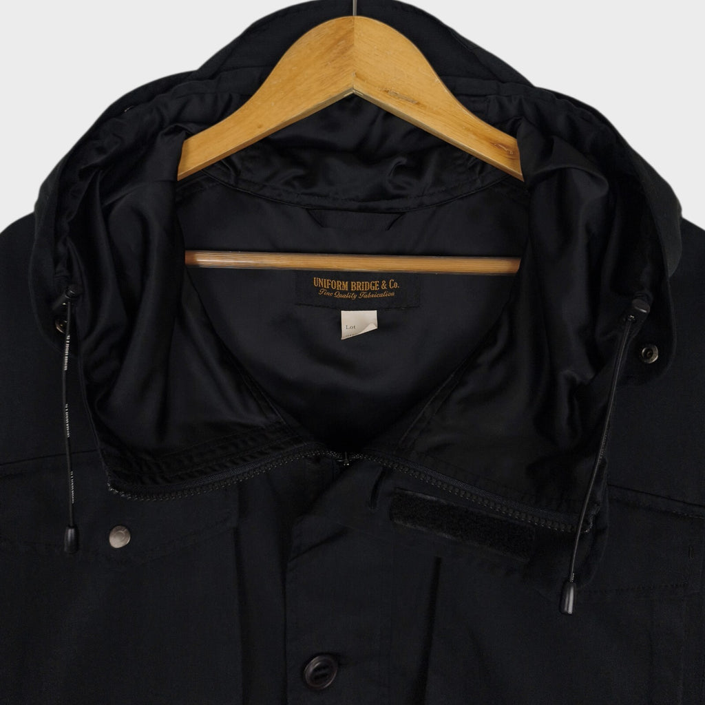 UNIFORM BRIDGE Men's Black Battlefield Parka Jacket