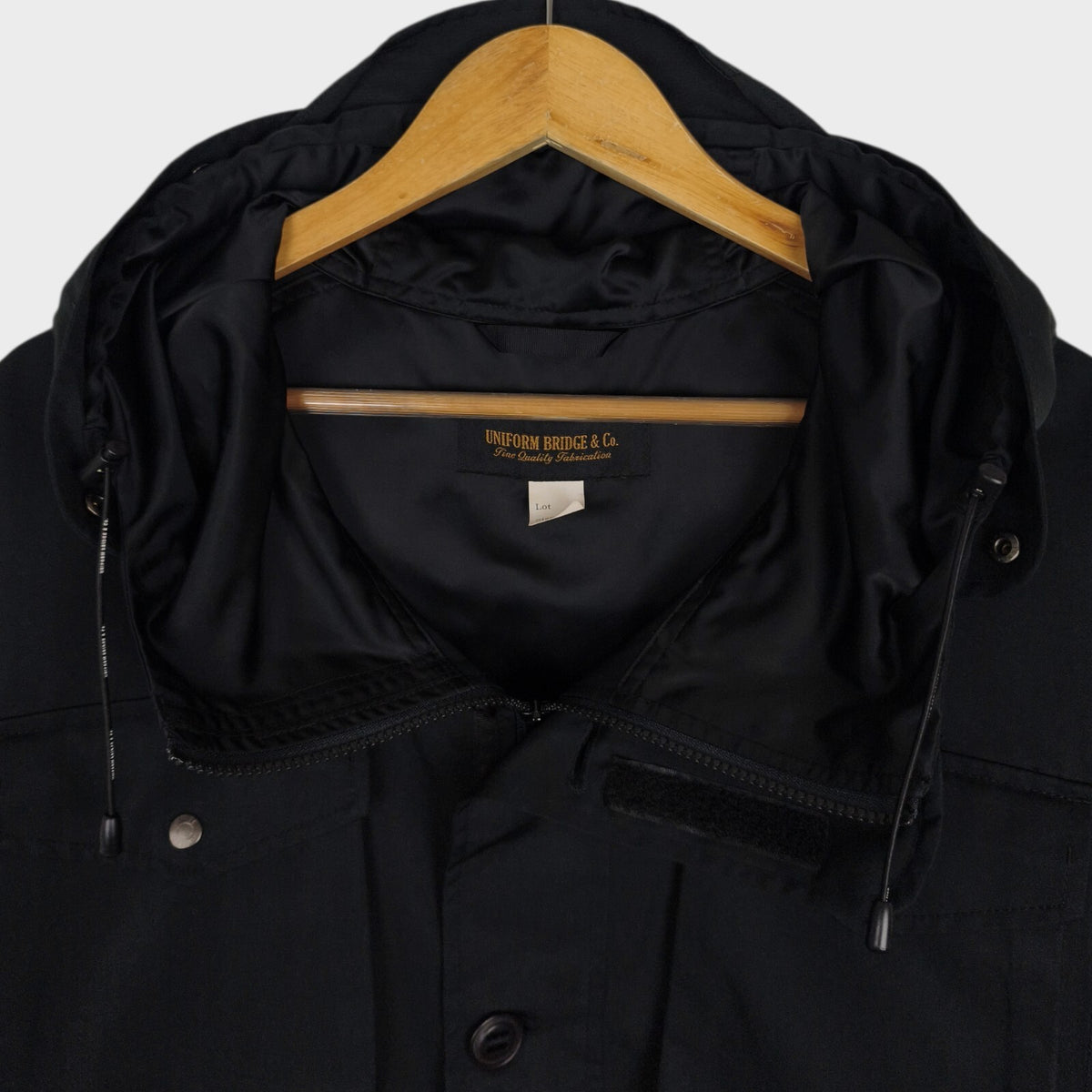 UNIFORM BRIDGE Men's Black Battlefield Parka Jacket