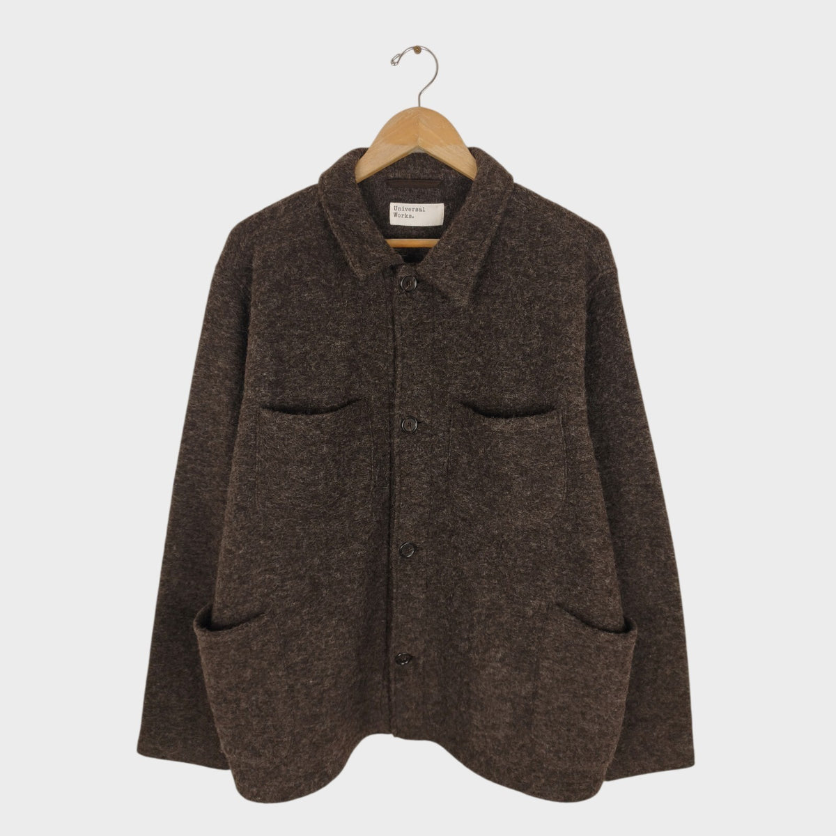UNIVERSAL WORKS Men's Brown Wool Blend Lumber Jacket