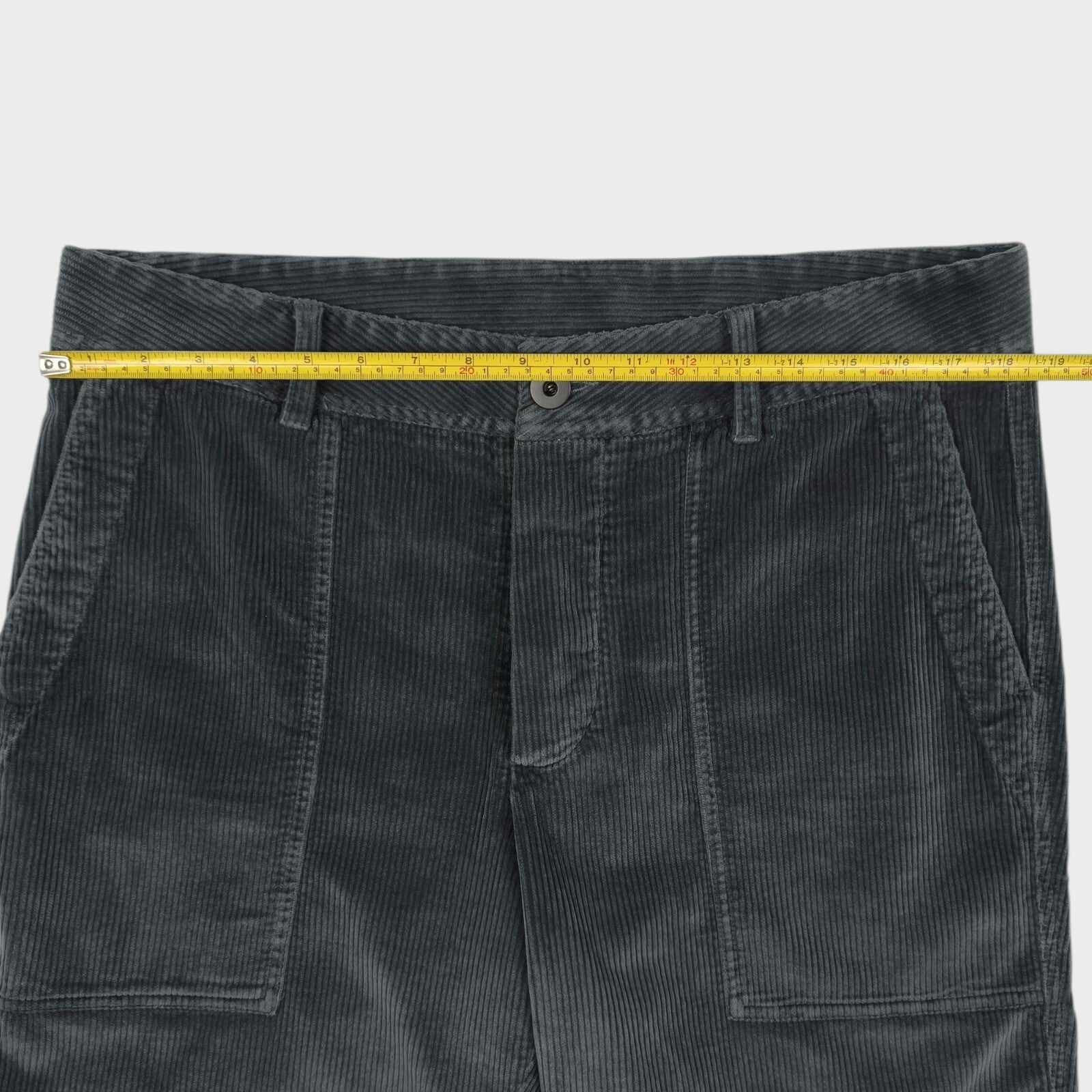 JAMES PERSE Men's Dark Grey Corduroy Cargo Shorts