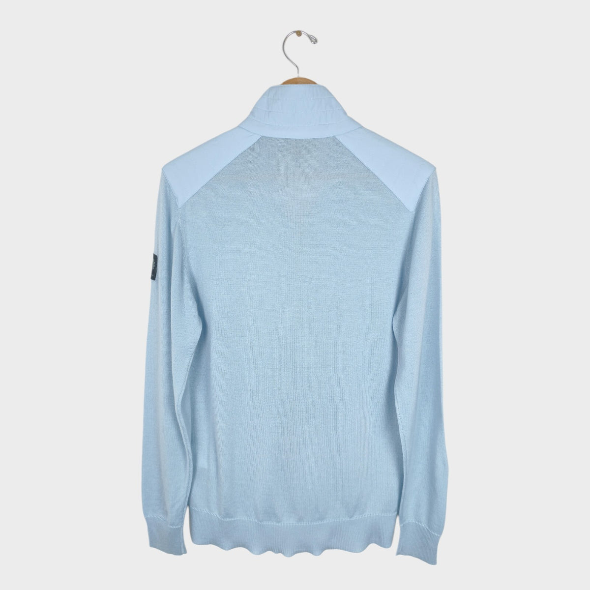 BELSTAFF Men's Light Blue Wool Blend Kinsdale Zip Jacket