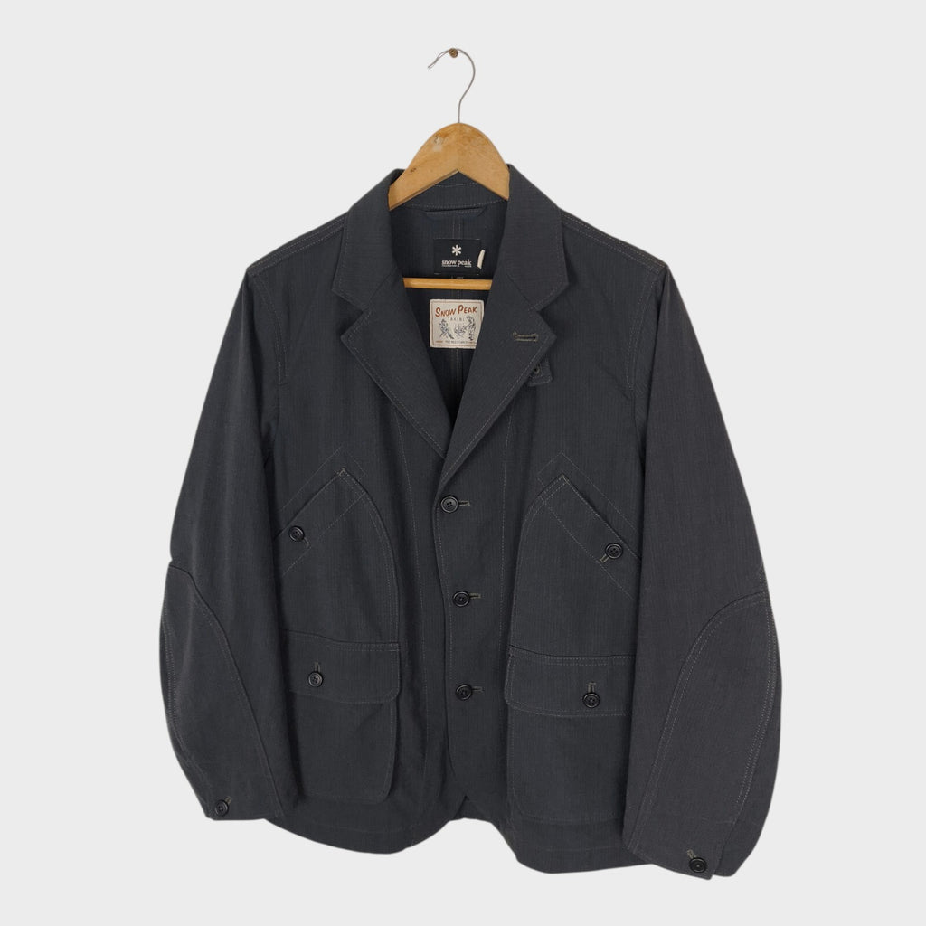 SNOW PEAK Men's Dark Grey Made in Japan Takibi Hunting Chore Jacket