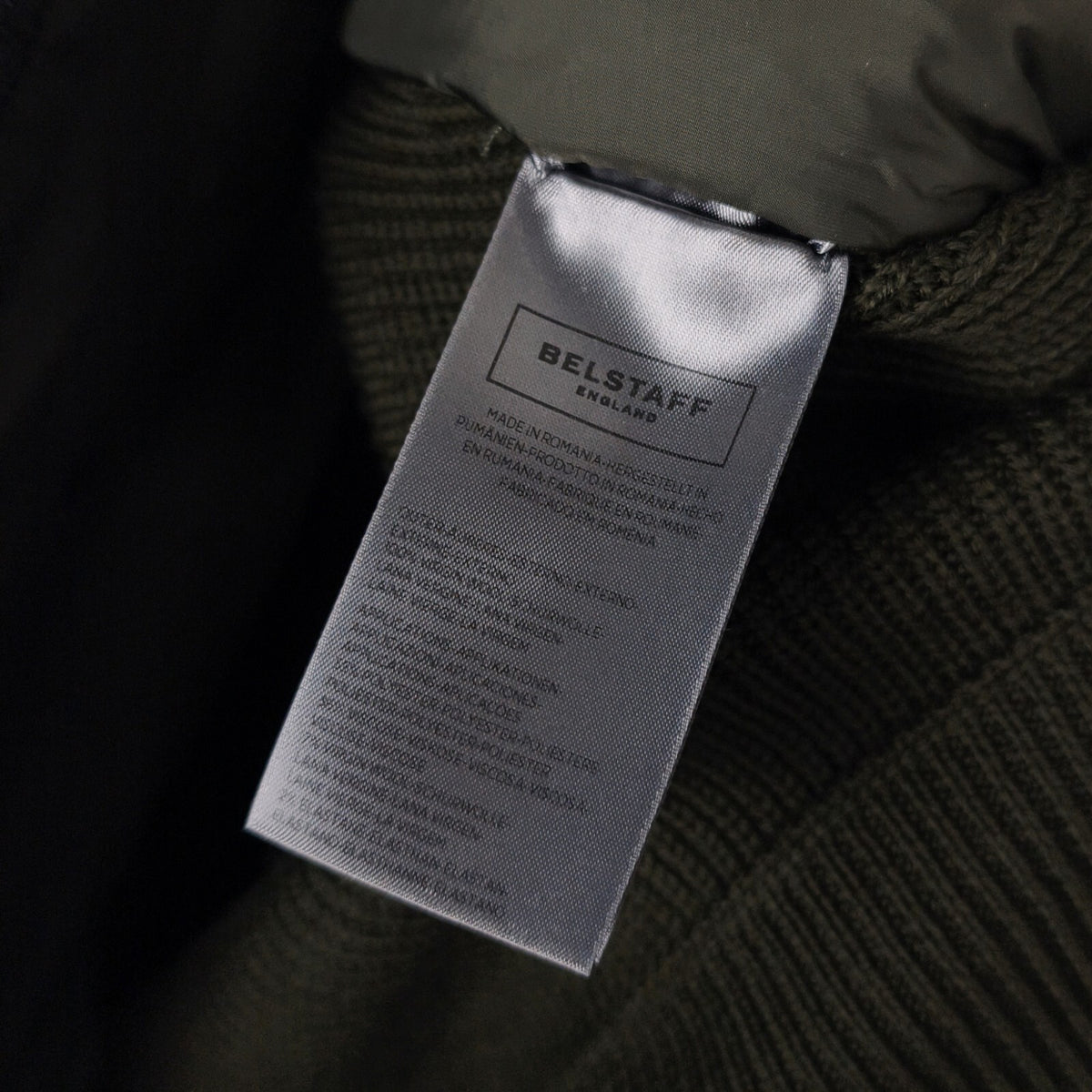 BELSTAFF Men's Khaki/Grey Heavyweight Wool Hybrid Jacket