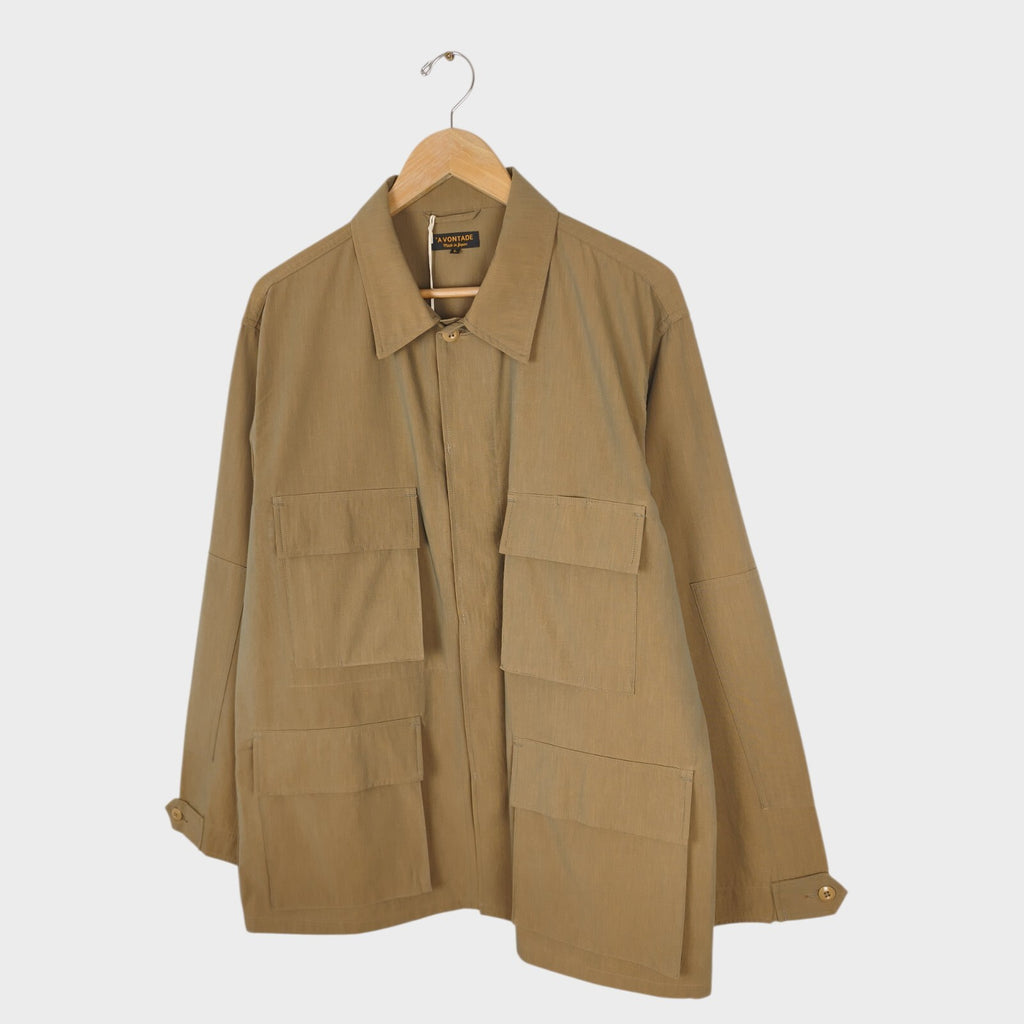A VONTADE Men's Made in Japan Beige B.D.U. Military Field Jacket