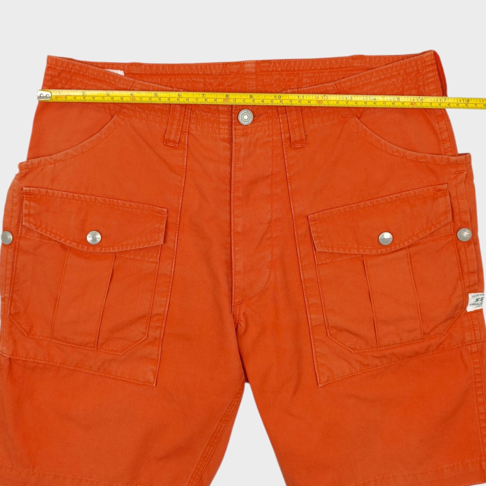 SASSAFRAS Men's Made in Japan Orange Botanical Scout Cargo Shorts