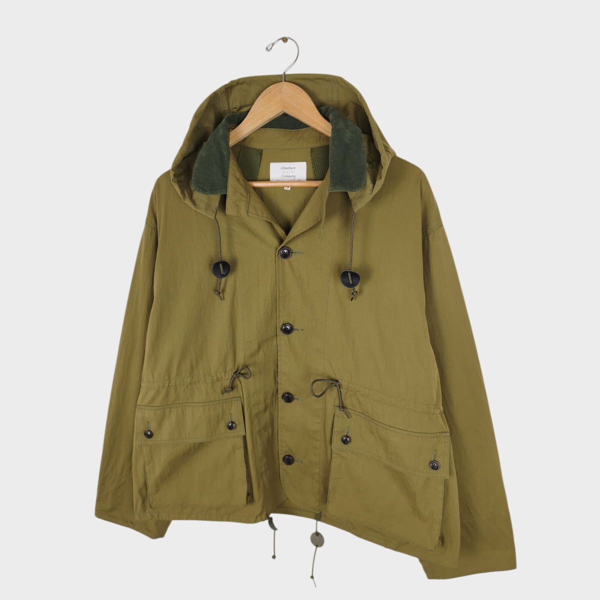 ANOTHER 20TH CENTURY Men's Olive Made in Japan Cotton/Nylon Sherpa Parka Jacket